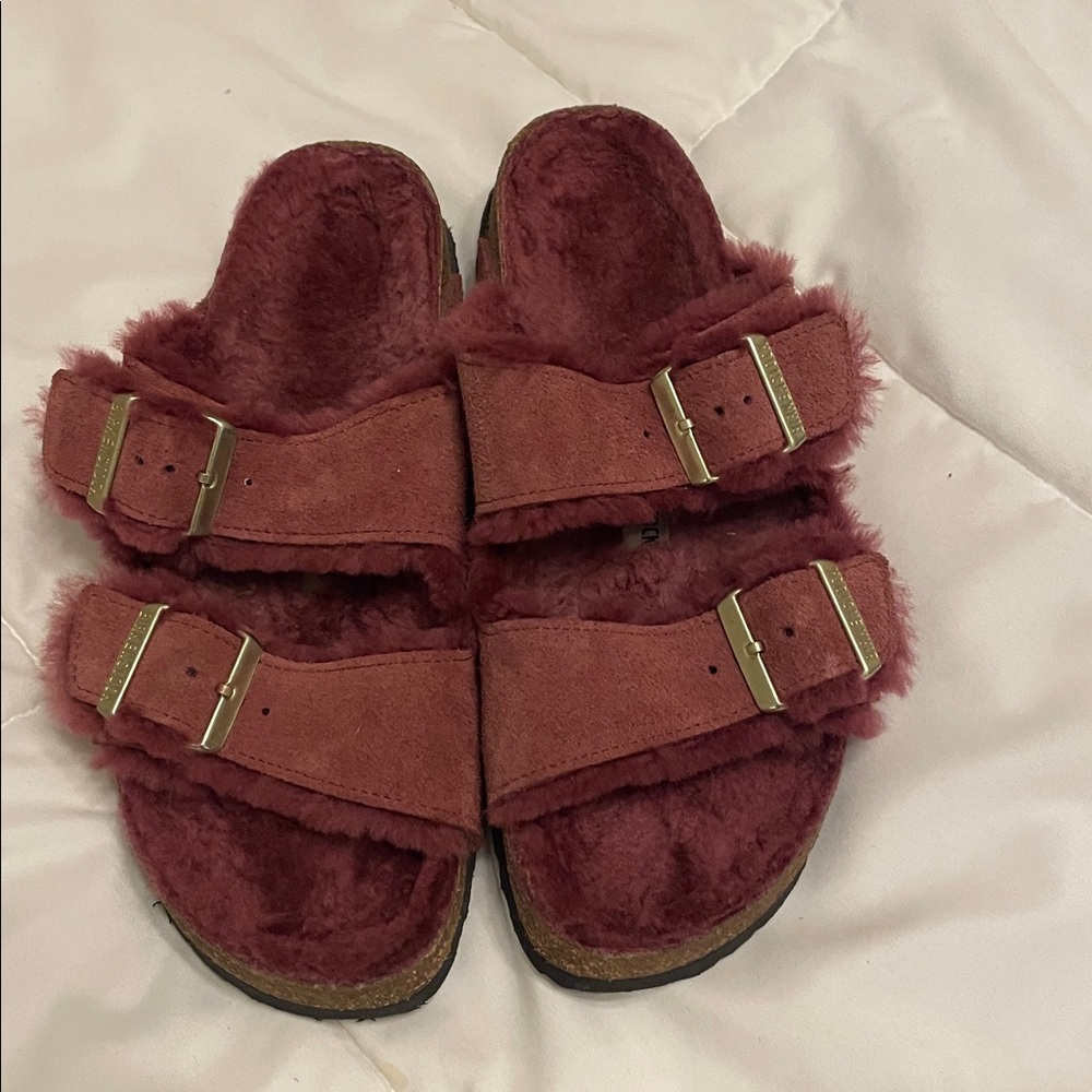 Women’s Birkenstock, Arizona shearling size 40